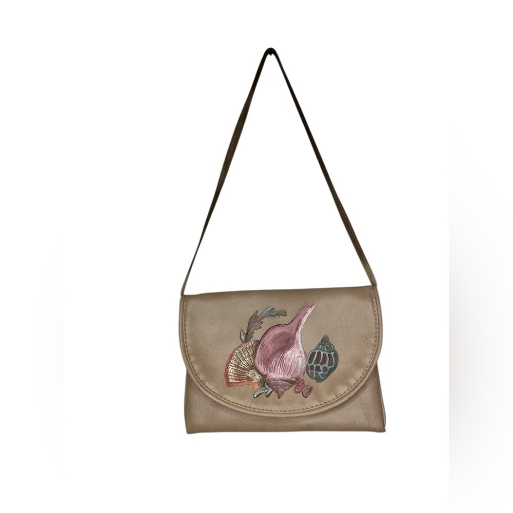 Vintage Key West Handbag Shell Painted Shoulder Bag